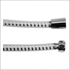 75653 FALA Furtun de dus, 2.0m, PVC, Crom - Alb..